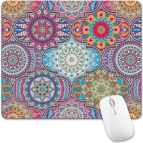 Green Fir Forest Mouse Pad, Foggy Mountain Tree Rectangular Laptop Mousepad for Desk Computer Gaming Office Small Cute Nature Scenery Desk Pad Non-Slip Wireless Mouse Mat Desk Decor Accessories