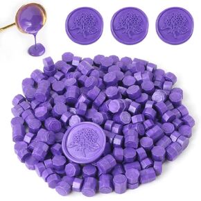 Wax Seal Beads, WASOHLING 250pcs Blue Sealing Wax Beads for Wax Seal Stamp, Octagon Wax Pellets Refill Pack for Wax Seal Kit, Wedding Invitations, Letter, Envelope, Gift Wrapping (Klein Blue)