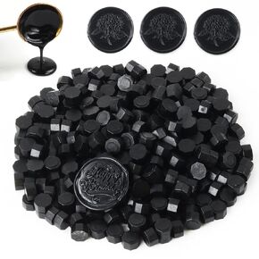 Wax Seal Beads, WASOHLING 250pcs Blue Sealing Wax Beads for Wax Seal Stamp, Octagon Wax Pellets Refill Pack for Wax Seal Kit, Wedding Invitations, Letter, Envelope, Gift Wrapping (Klein Blue)