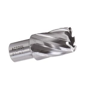 ACTOOL 1" Diameter × 1" Depth of Cut HSS ANNULAR Cutter with 3/4'' Weldon Shank