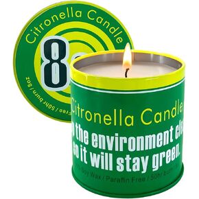 Citronella Candle Outdoor Lemongrass Scented Candles 8OZ with Pure Citronella Oil and Natural Soy Wax Long Lasting Burning for Home Decor Gardon Patio Balcony