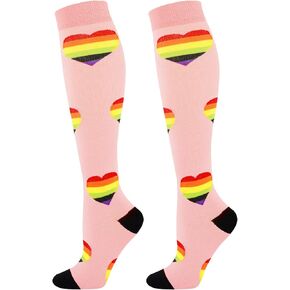 Junely Compression Socks for Women Knee High Stockings for Running Nurses Support Travel Pregnancy Gifts