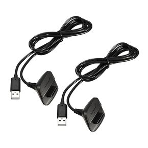 2Pack 1.5m Charging Cable for Xbox 360, Wireless Controller USB Charging Cable Compatible with Microsoft Xbox360 / Xbox 360 Slim Wireless Game Controllers