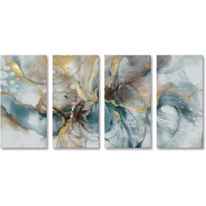 Abstract Wall Art for Bathroom Decor Watercolor Painting Marble Vortex Modern Canvas Prints Painting for Living Room Bedroom Home Office Decor