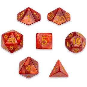Wiz Dice Series II - Polyhedral Dice Set for Tabletop RPG Adventure Games with a Dice Bag - DND Dice Set, Suitable for Dungeons and Dragons, Magic The Gathering and Dice Games Alike - Stardust - 7 ct in Kuwait