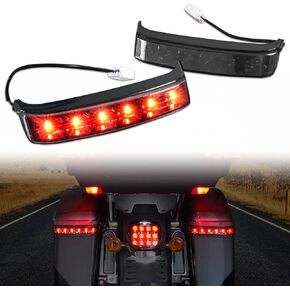 VEISUTOR LED Saddlebag Housing Tail Lights Run Brake Turn Signal Lights Lamps for Harley Touring Street Road Glide CVO Electra Glide Ultra Classic Ultra Limited CVO 2014-2022 (2PCS, Smoked Lens)