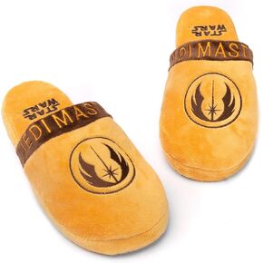 STAR WARS Slippers Mens Yoda Jedi OR R2D2 Slip On House Shoes Loafers