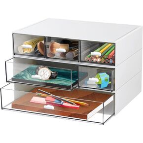 Desk Organizer with 6 Drawers, Sundries Stationery Storage Craft Drawer, Cosmetic Organizer for Office and Home Mini Size in Kuwait