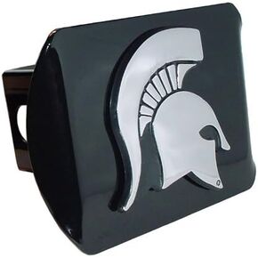 Elektroplate Michigan State Spartan Head Black Standard Metal Hitch Cover