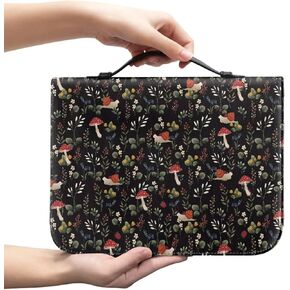 Almond Blossom Bible Covers for Men Women Soft Leather Bible Case Purse with Handle Floral Bible Book Cover,Zippered Up Bible Case Holder Organizer