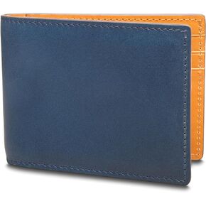 Bosca Italo Contrast Italia Small Bifold Wallet Ocean w/Tan