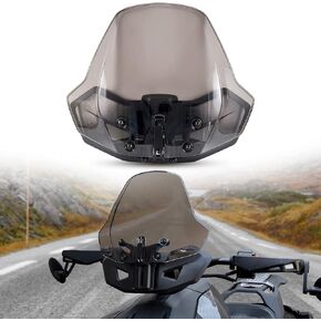 Adjustable Front Dark Tinted Windshield for Can Am Ryker, Tinted Clear Hard Coated Dustproof Durable Front Wind Shield for Can-Am Ryker All Models Accessories (Replace #219401032)