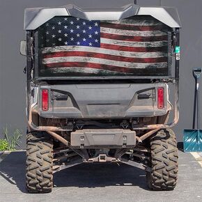 GrilleAdz UTV - Golf Cart Old Glory Flag Rear Dust/UV Screen Fits Honda Pioneer 1000-5 & 700-4 (DS-1000-5-OG)