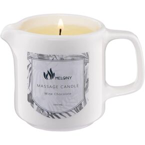 MELONY Soy Massage Oil Candle | Blue & Vanilla | Low Temp | 2.82 OZ / 80G | Perfect Intensive Skin Treatment Candle | Nourishing with Almond Oil, Shea butter & Cocoa Butter | Massage & Moisturise