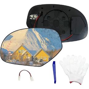 MENGYUCAR Passenger Right Side Mirror Glass 2007-2014 Fit For Chevy Avalanche Silverado Suburban/Fit For GMC Sierra/Fit For Cadillac Escalade,Heated Turn Signal,Fits 15886196