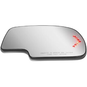 DNA MOTORING SMP-056-R Factory OE Style Right/PassengerDoor Rear View Mirror Glass w/Heater+LED Turn Signal [Compatible with 99-07 Silverado Sierra 1500 & Classic / 00-06 Suburban 1500 2500]