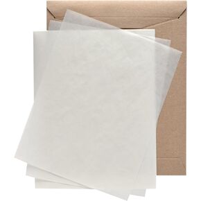 JBM Packaging Glassine Paper Sheets, 8.5" x 11", Pack of 100 Transparent Paper Sheets for Artwork, Drawings, Photos, Arts and Crafts, Food, and Baked Goods