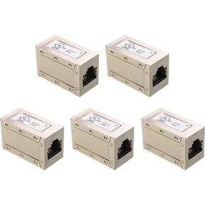Cable Matters UL Listed 5-Pack RJ45 Shielded in-Line Couplers in Silver