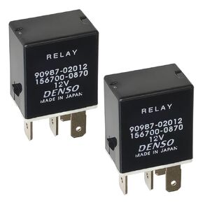 2Pcs 90987-02012 156700-0870 12VDC 4Pins Plug in (SPST) Automotive Relay