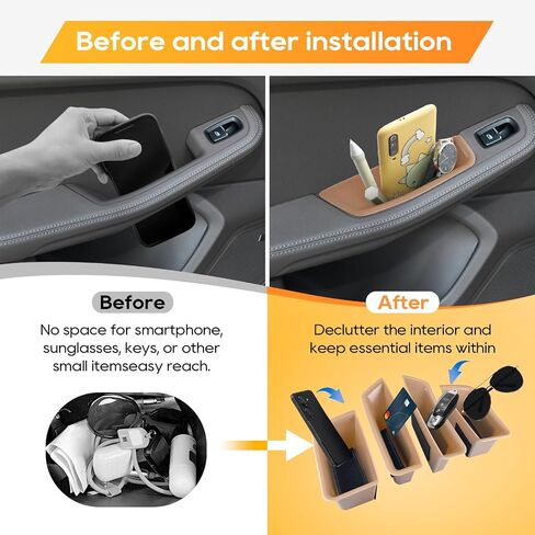 LFOTPP 5 Series Accessories for 2018-2020 2021 2022 2023 B*MW 5 Series G30 G31 530e Door Storage Box Interior Door Tray Organizer Armrest Box (2PCS for Front Door) in Saudi Arabia