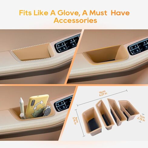 LFOTPP 5 Series Accessories for 2018-2020 2021 2022 2023 B*MW 5 Series G30 G31 530e Door Storage Box Interior Door Tray Organizer Armrest Box (2PCS for Front Door) in Saudi Arabia