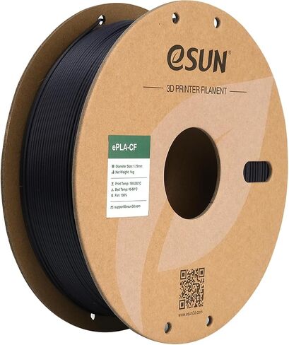 eSUN Carbon Fiber PLA Filament 1.75mm, Matte Texture 3D Printer Filament Carbon Fiber Reinforced PLA for Fast Printing, 1KG Spool (2.2 LBS) 3D Printing Filament for 3D Printers, Black in Saudi Arabia