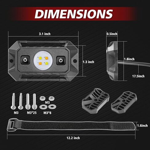 LTEODCHEW LED Dome Light with Switch Universal LED Light Utility Roll Cage Light Car Interior Reading Light Flush Mount Neon Light UTV ATV Truck RZR Polaris Ranger Can-Am Off-Road in Saudi Arabia