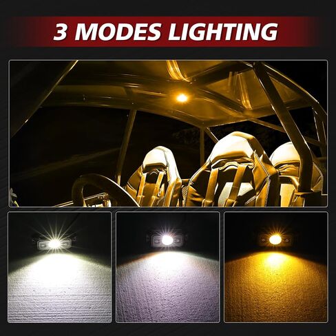 LTEODCHEW LED Dome Light with Switch Universal LED Light Utility Roll Cage Light Car Interior Reading Light Flush Mount Neon Light UTV ATV Truck RZR Polaris Ranger Can-Am Off-Road in Saudi Arabia