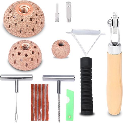 Tire Patch Repair Tools Tire Tungsten Carbide Buffing Wheels 25mm 42mm Tire Patch Roller Scraping Cutter for Car Tire Grinding Polishing Accessories Kit in Saudi Arabia