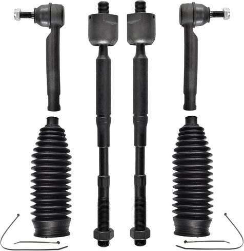 ASTARPRO - Front 6pc Tie Rods Kit 4 Inner and Outer Tie Rods 2 Boots Kit 2003 2004 2005 2006 2007 2008 Replacement for 03-08 Toyota Corolla in Saudi Arabia
