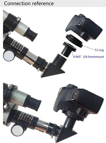 حامل Solomark T T2 لمحول تلسكوب كاميرات Canon Eos SLR مع منافذ عدسة 0.965 بوصة in Kuwait