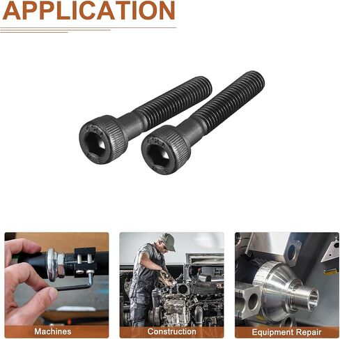 DTGN M6x60mm Socket Head Cap Screws Bolts, 20Pcs 12.9 Grade Alloy Steel, Metric Machine Hex Socket Screw, Hex Drive, Black Oxide Finish, UNC Coarse Thread Partially Threaded in Kuwait