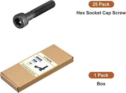 DTGN M6x60mm Socket Head Cap Screws Bolts, 20Pcs 12.9 Grade Alloy Steel, Metric Machine Hex Socket Screw, Hex Drive, Black Oxide Finish, UNC Coarse Thread Partially Threaded in Kuwait