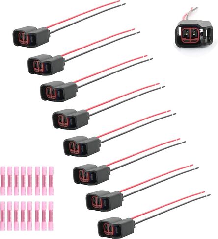 سلك توصيل موصل ضفيرة حاقن الوقود، حزام توصيل أنثى لملف الإشعال متوافق مع Fo-rd F150 F250 Super Duty E150 E250 E350 E450 Mustang Taurus Crown Victoria Explorer Edge Flex Escape in Kuwait