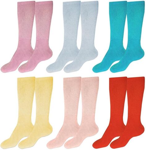 Diamond Star Diabetic Socks, Non-Binding Circulatory Cushion Cotton Crew & Anke Diabetic Socks for Women in Saudi Arabia