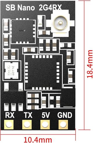 جهاز استقبال SpeedyBee ELRS FPV - وحدة استقبال بدون طيار ExpressLRS Nano بسرعة 2.4 جيجا هرتز مع هوائي UFL T مقاس 78 مم لطائرة FPV بدون طيار صغيرة ثابتة الجناح وطائرة RC in Saudi Arabia