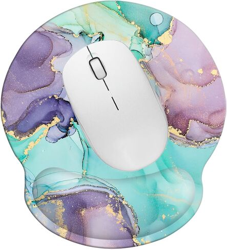 Ergonomic Memory Foam Wrist Support Mouse Pad Comfortable Padded Wrist Mousepads 9in X10in Pain Relief Desktop Mouse Mat (Beautiful Mandala Foam) in Saudi Arabia
