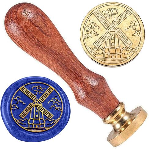 Book Teacup Flowers Wax Sealing Stamp, 1" Brass Wax Seal Stamp Head with Wooden Handle Vintage Flower Wax Stamp for Invitation Cards Gift Wrapping Envelopes Wine Package Decoration in Saudi Arabia