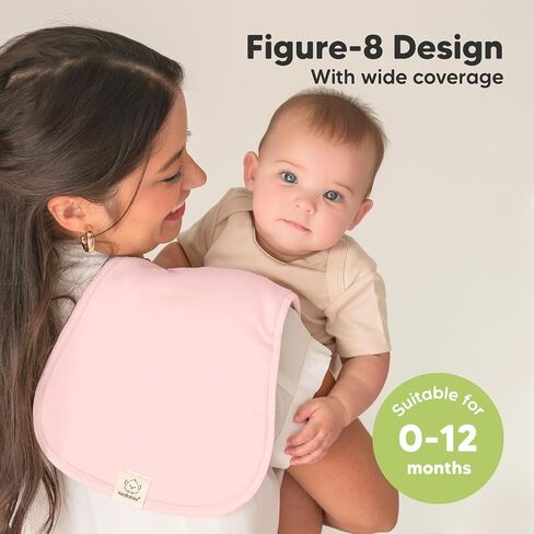 KeaBabies 5-Pack Organic Burp Cloths for Baby Boys and Girls and 8-Pack Organic Baby Bandana Bibs, Baby Bibs - Ultra Absorbent Burping Cloth, Burp Clothes, Drool Bibs for Baby Girl, Baby Boy in Saudi Arabia