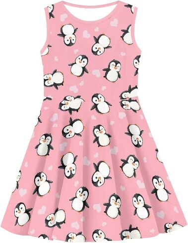 Girls Dresses Swing Skater Dresses Toddler Sleeveless Cotton Dress Birthday Dress for Girls in Saudi Arabia