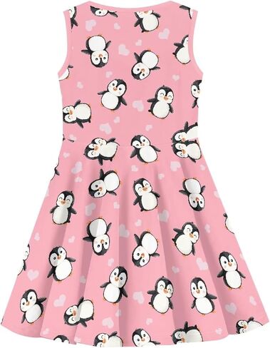 Girls Dresses Swing Skater Dresses Toddler Sleeveless Cotton Dress Birthday Dress for Girls in Saudi Arabia