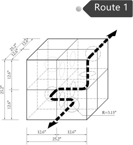 كبير 3D متاهة القط مكعب وحدات من الورق المقوى صندوق إخفاء البيت، سرير نفق القط، إخفاء والبحث عن قلعة مسرح للقطط المتعددة in Kuwait