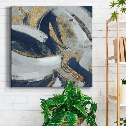 Renditions Gallery Modern Abstract Canvas Wall Art for Living Room,Close to The Edge I, Ready to Hang, 10'' x 10'' (AZS-WC25-44852-R-1010-SC) in Kuwait