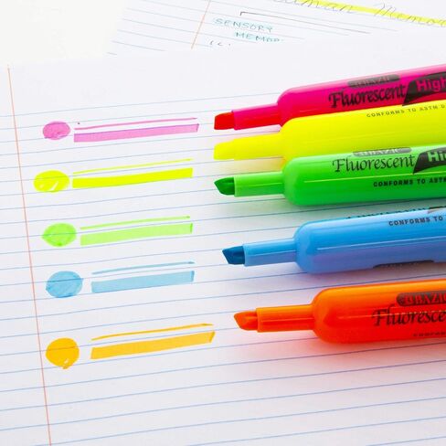 BAZIC Highlighter Yellow Color Desk Style, Chisel Tip Broad Fine Line Highlighters, Unscented Highlighting Coloring Marker (3/Pack), 1-Pack in Saudi Arabia