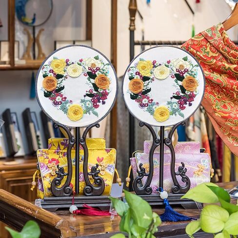 مجموعة التطريز المختومة للمبتدئين من سيبا، مجموعة غرز متقاطعة مع نمط وتعليمات، مجموعة أدوات التطريز للمبتدئين بما في ذلك طوق التطريز وخيوط الألوان والتطريز (برتقالي) in Kuwait