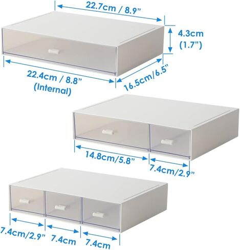 Desk Organizer with 6 Drawers, Sundries Stationery Storage Craft Drawer, Cosmetic Organizer for Office and Home Mini Size in Kuwait