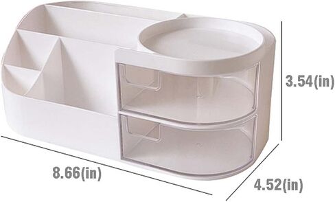 Kawaii Stationery Storage Box Makeup Organizer Hand Account Supplies Storage Box Cute Desktop Multifunctional Organizer (S,Pink) in Saudi Arabia
