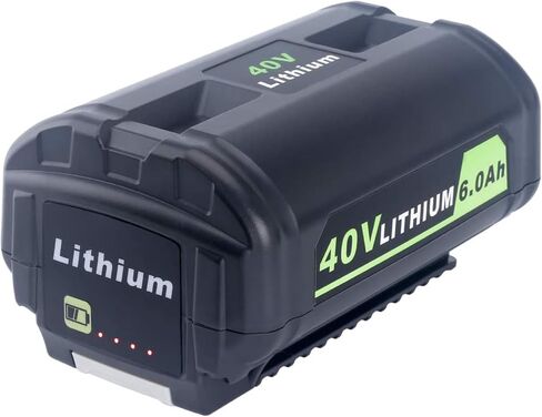 OP4060 40V 6.0 Ah بطارية ليثيوم أيون بديلة لـ Ryobi OP4026A OP4030 OP4040 OP4050 OP4060A 40V ليثيوم أيون أدوات كهربائية لاسلكية مع مقياس الوقود in Kuwait