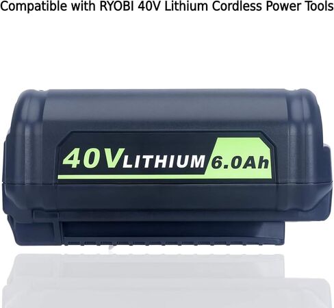 OP4060 40V 6.0 Ah بطارية ليثيوم أيون بديلة لـ Ryobi OP4026A OP4030 OP4040 OP4050 OP4060A 40V ليثيوم أيون أدوات كهربائية لاسلكية مع مقياس الوقود in Kuwait