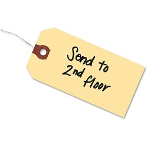 Avery Shipping Tags with Wire, 11.5 pt. Stock, 4-1/4" x 2-1/8", 1,000 Manila Hang Tags (12604)